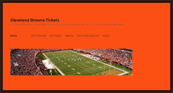 Desktop Screenshot of clevelandbrownstickets.com